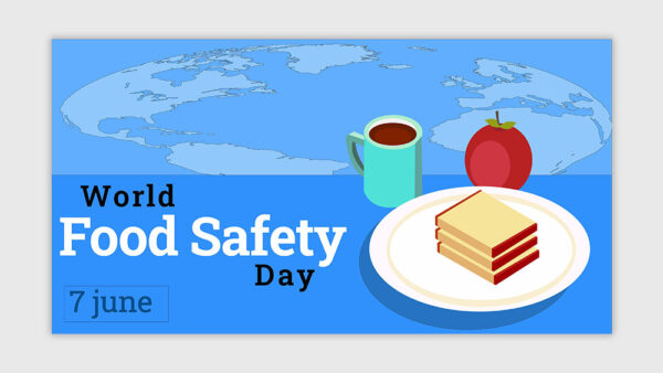 Download vector - World Food Safety Day in June with coffee toast and fruit - skillivo