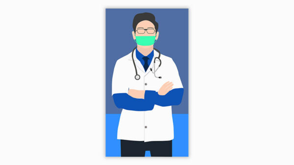 Doctor with glass Illustration 1