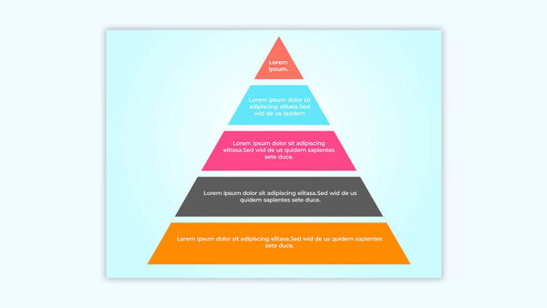 5 steps Pyramid Infographic